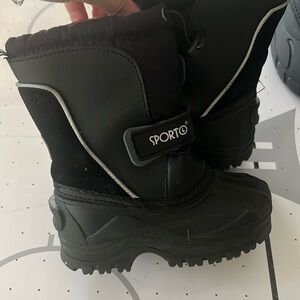 Sporto snow boots black kids size 7-8